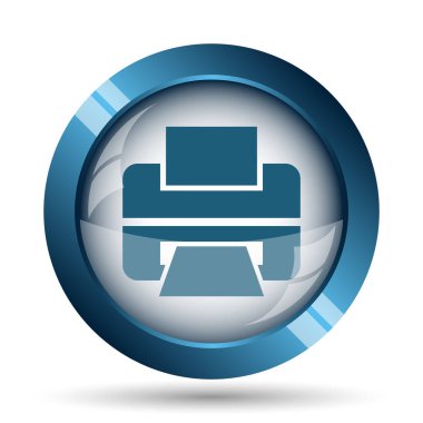 Yazıcı simgesi. Beyaz arka plan üzerinde Internet düğmesi