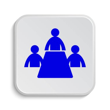 Toplantı odası simgesi. Beyaz arka plan üzerinde Internet düğmesi