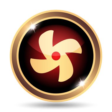 Fan simge. Beyaz arka plan üzerinde Internet düğmesi