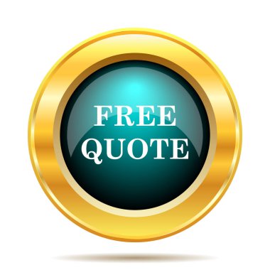 Ücretsiz fiyat teklifi simgesi. Beyaz arka plan üzerinde Internet düğmesi