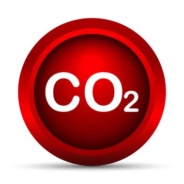 CO2 simgesi. Beyaz arka plan üzerinde Internet düğmesi