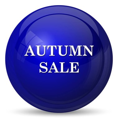 Sonbahar satış simgesi. Beyaz arka plan üzerinde Internet düğmesi