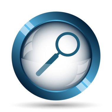 Arama simgesi. Beyaz arka plan üzerinde Internet düğmesi