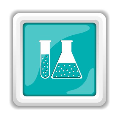 Kimya Icon set. Beyaz arka plan üzerinde Internet düğmesi