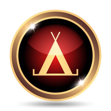 Çadır simgesi. Beyaz arka plan üzerinde Internet düğmesi