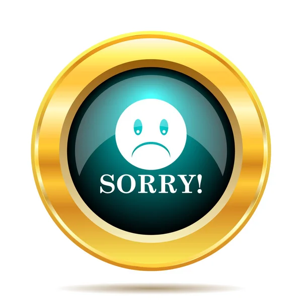 Sorry Icon Internet Button White Background — Stock Photo, Image