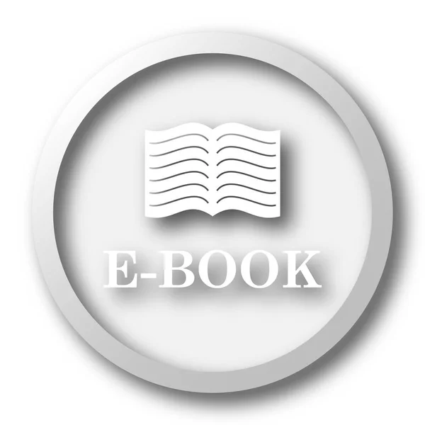 Book Ikona Przycisk Internet Białym Tle — Zdjęcie stockowe