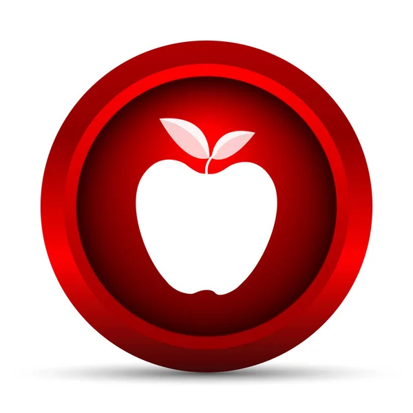 Icono Apple Botón Internet Sobre Fondo Blanco — Foto de Stock