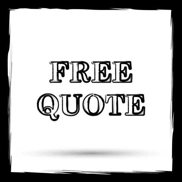 Free Quote Icon Internet Button White Background Outline Design Imitating — Stock Photo, Image