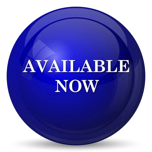 Available Now Icon Internet Button White Background — Stock Photo, Image