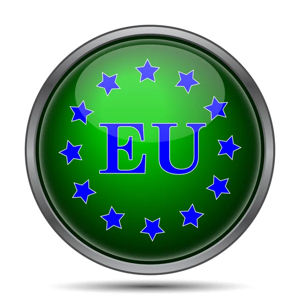 Europeiska Unionen Ikonen Internet Knappen Vit Bakgrund — Stockfoto