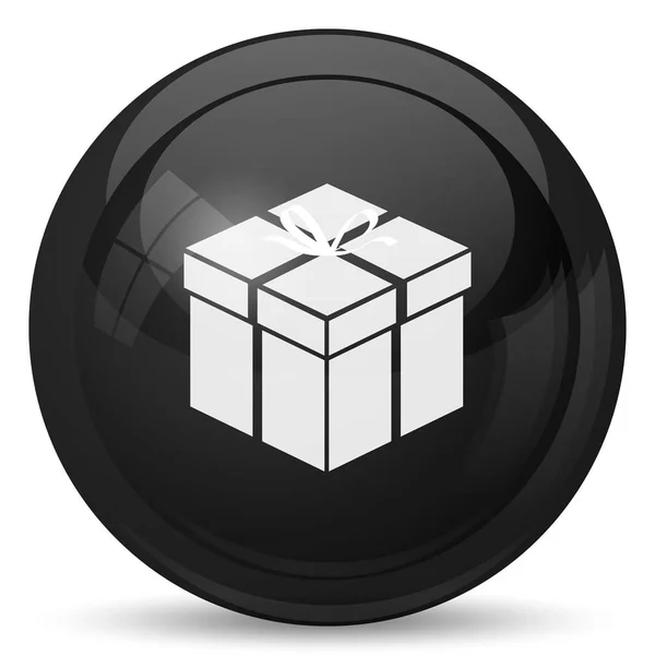 Gift Icon Internet Button White Background — Stock Photo, Image