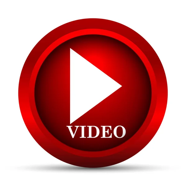 Icono Reproducción Vídeo Botón Internet Sobre Fondo Blanco —  Fotos de Stock