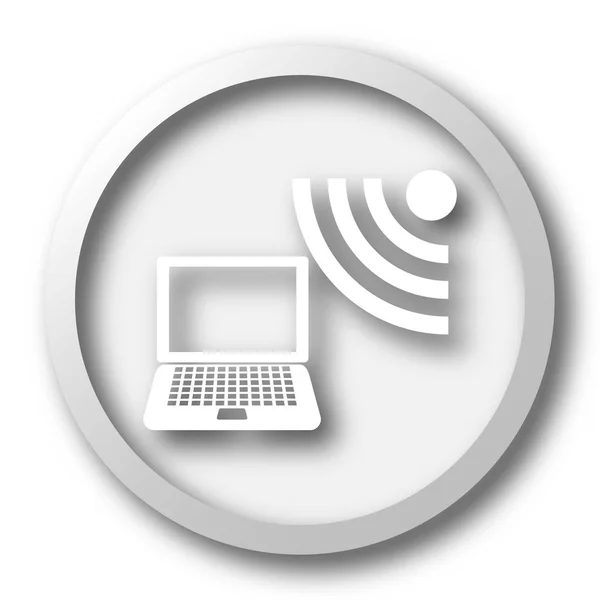 Wireless laptop icon — Stock Photo, Image