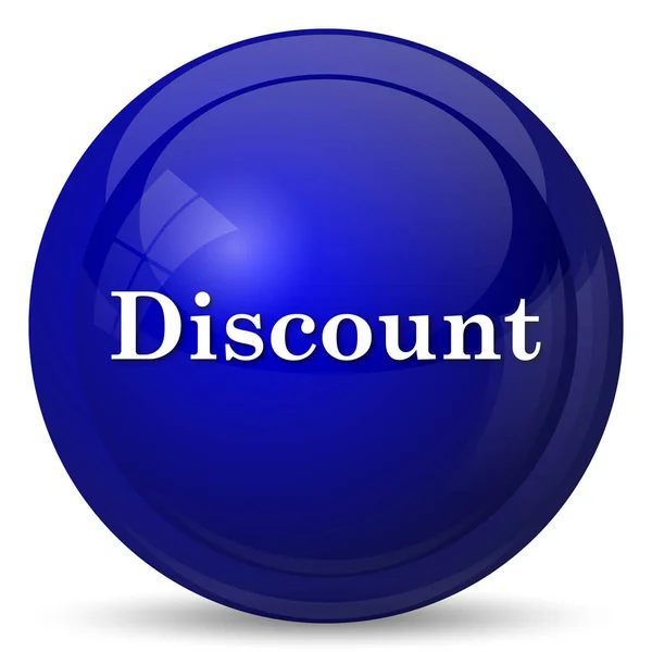 Discount Icon Internet Button White Background — Stock Photo, Image