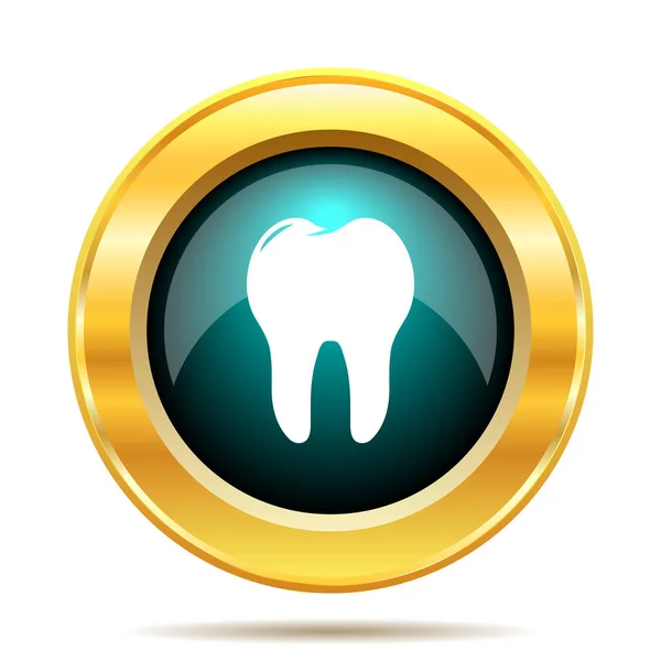 Tooth Icon Internet Button White Background — Stock Photo, Image