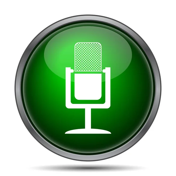 Microphone Icon Internet Button White Background — Stock Photo, Image