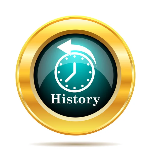 History Icon Internet Button White Background — Stock Photo, Image