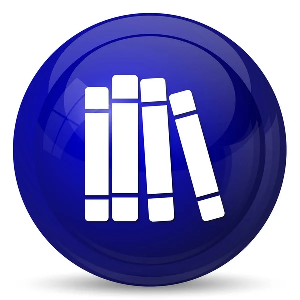 Books Library Icon Internet Button White Background — Stock Photo, Image