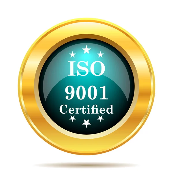 ISO9001 icon. Internet button on white background