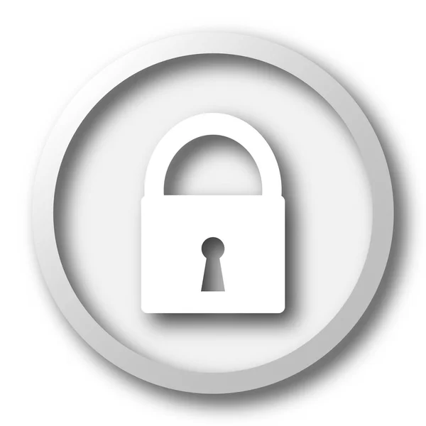 Lock icon. Internet button on white background