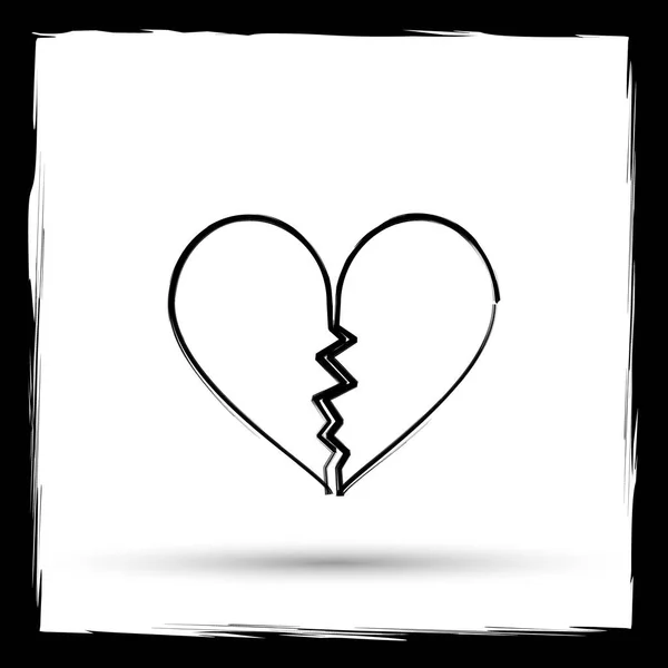 Broken heart icon — Stock Photo, Image