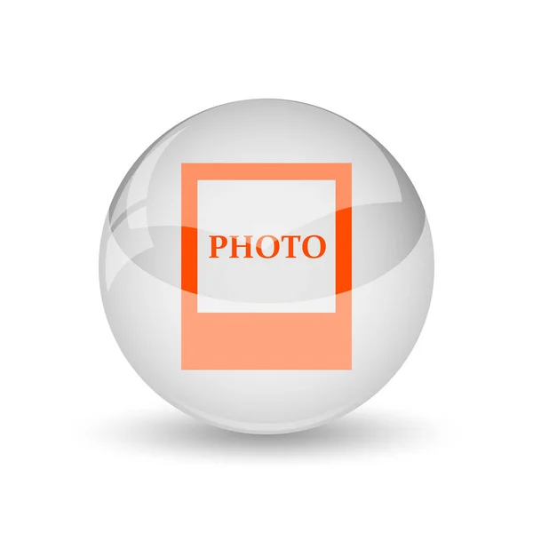 Fotopictogram Internet Knop Witte Achtergrond — Stockfoto