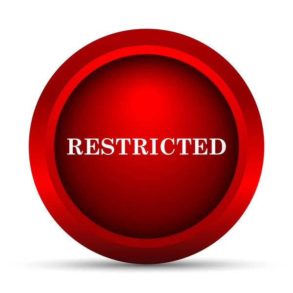 Restricted Icon Internet Button White Background — Stock Photo, Image