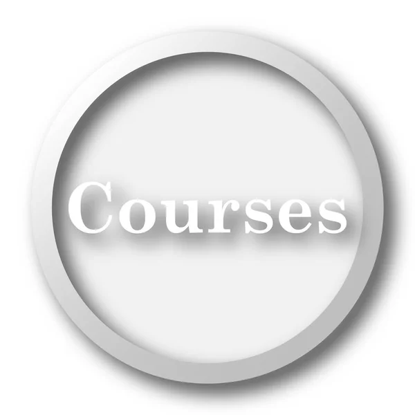 Courses Icon Internet Button White Background — Stock Photo, Image