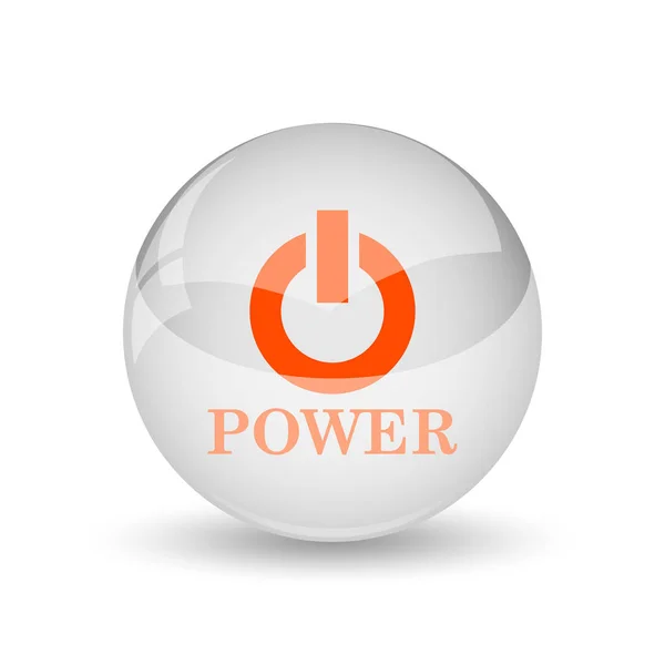 Power Button Icon Internet Button White Background — Stock Photo, Image