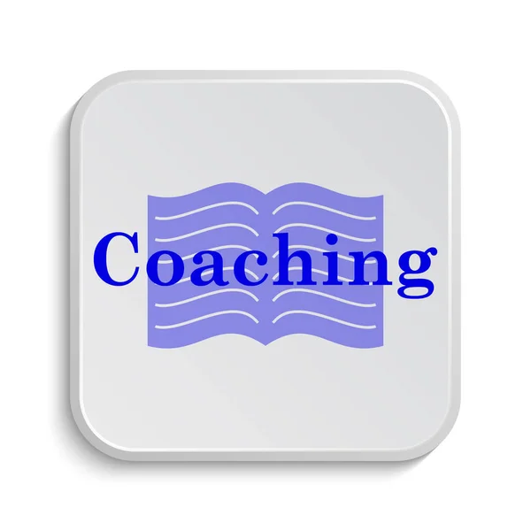 Coaching Pictogram Internet Knop Witte Achtergrond — Stockfoto