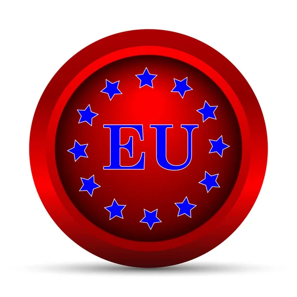 European Union Icon Internet Button White Background — Stock Photo, Image