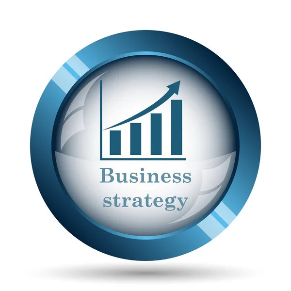 ビジネス戦略のアイコン 白い背景の上のインター ネット ボタン — ストック写真