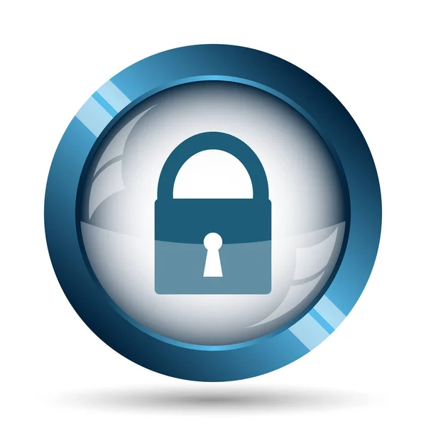 Lock Icon Internet Button White Background — Stock Photo, Image