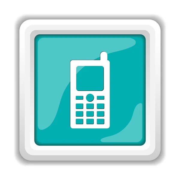 Mobile phone icon. Internet button on white background