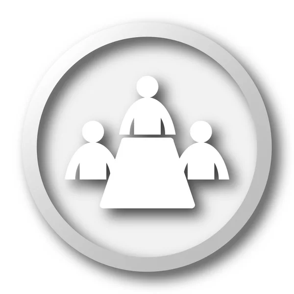 Meeting room icon. Internet button on white background