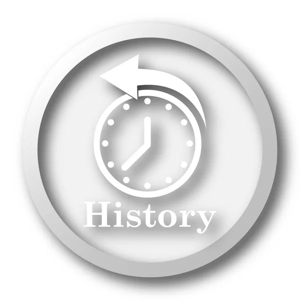 Ιστορία Εικονίδιο Κουμπί Internet Άσπρο Φόντο — Φωτογραφία Αρχείου