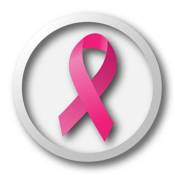 Breast Cancer Ribbon Icon Internet Button White Background — Stock Photo, Image