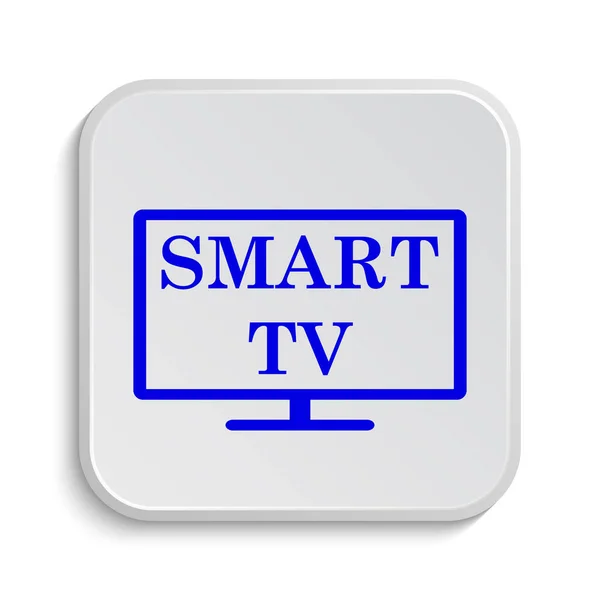 Icono Televisión Inteligente Botón Internet Sobre Fondo Blanco — Foto de Stock
