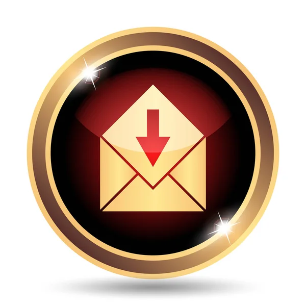 Zobrazí Ikona Elektronické Pošty Internet Tlačítko Bílém Pozadí — Stock fotografie
