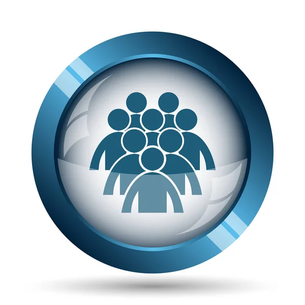Group of people icon. Internet button on white background
