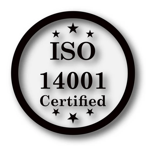 Icône Iso14001 Bouton Internet Sur Fond Blanc — Photo