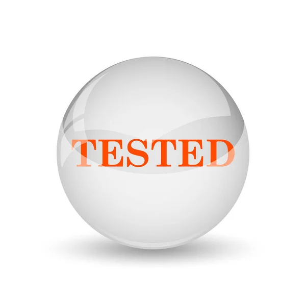 Tested Icon Internet Button White Background — Stock Photo, Image