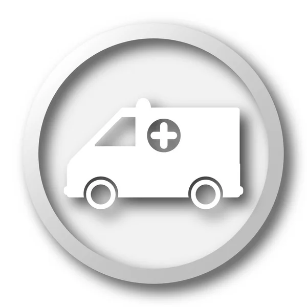 Icône Ambulance Bouton Internet Sur Fond Blanc — Photo