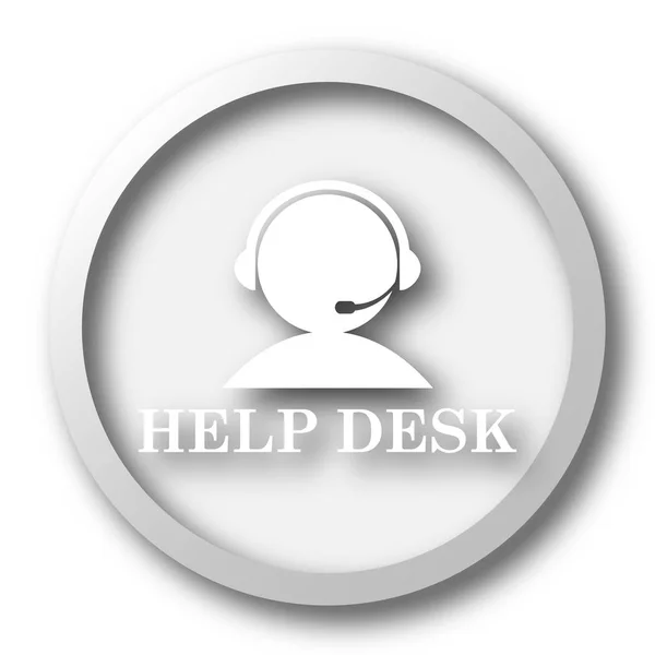 Yardım Masası Simgesi Beyaz Arka Plan Üzerinde Internet Düğmesi — Stok fotoğraf