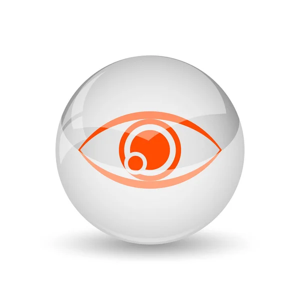Ícone Ocular Botão Internet Fundo Branco — Fotografia de Stock