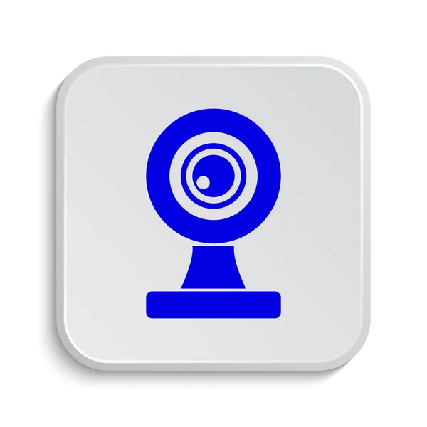 Icône Webcam Bouton Internet Sur Fond Blanc — Photo