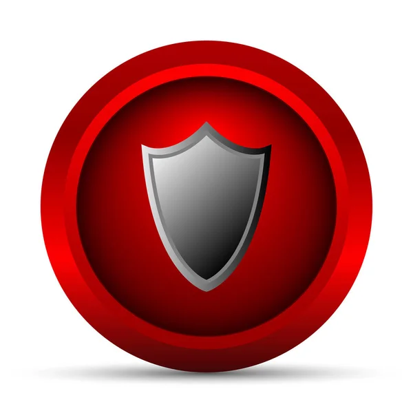 Shield Icon Internet Button White Background — Stock Photo, Image