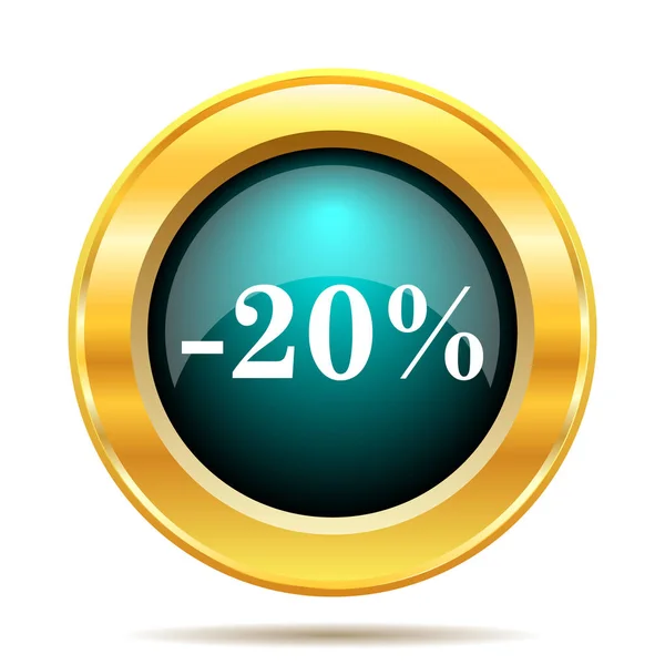 20 percentenkorting pictogram — Stockfoto