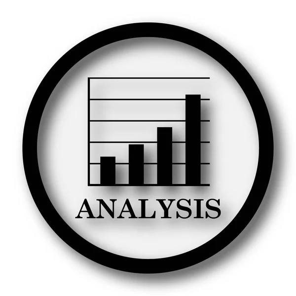 Pictogram Voor Analyse Internet Knop Witte Achtergrond — Stockfoto